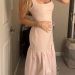 Pink Midi Drop Waist Dress Photo 1