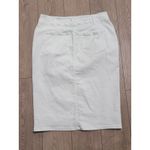 Ophelia Roe White Denim Midi Skirt 2X Plus Size Straight Pencil Jean Stretch NEW Photo 3