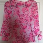 Lilly Pulitzer Pink Langston Top Coral Reef Tint Flamingo XS RARE HTF GORGEOUS Photo 4