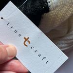 True Craft Cardigan Black White Gray Color Block Acrylic Sweater  Women Large New Photo 12