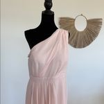 David's Bridal  One-Shoulder Pink Dress Photo 5
