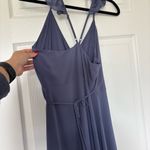 Lulus  Here's To Us Maxi Wrap Dress in Granite Blue Size Medium Photo 7