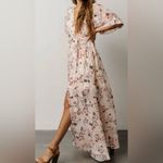 Baltic Born  Luca Jacquard Kimono Maxi Dress Floral (Missing Belt) Size Medium Photo 1