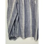Gap Women's Cotton Tie-Neck Long Sleeve Peasant Top Blouse Striped Blue Medium Photo 4