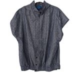 Derek Lam for Design Nation Chambray Cotton Hooded Jacket Photo 1