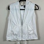 Ecologie Off White 100% Linen Sleeveless Hooded Vest Women Lagenlook Size Small Photo 0