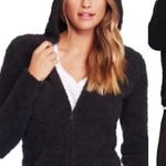 Barefoot Dreams  Black Bamboo Lite Zip Hoodie Jacket Photo 0