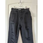 PacSun NWT High Rise Straight Leg Black Distressed Denim Jeans Size 25 Photo 1