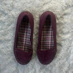 Lands End faux suede purple/burgundy moccasin flats women’s size 8 Purple Photo 3