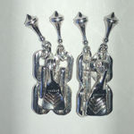 Sperry  Brand Vintage Silver Tone Retro Boho Geometric Dangle Earrings Photo 3