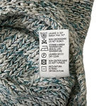 Winter Women's Green Cream Knit Cotton Sweater Sz S Pullover Cozy Fall Photo 3