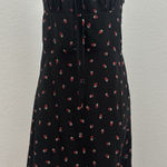 Realisation Par  Inez Black Strawberry Print Mini Dress, Sz: S (b24) Photo 0