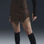 Nike  Tech Fleece High-Waisted Mini Skirt Baroque Brown/Black Size Small Photo 1