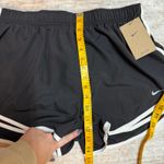 Nike  Women’s XL Black White Stripe Dri Fit Running Shorts Lined Athletic New Photo 2