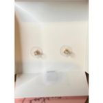 Betsey Johnson Gold Bow Stud Earrings Crystal Rhinestone NWT Photo 2