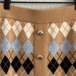 Maje NWT  Argyle Jilina Wool Blend Mini‎ Skirt in Camel Size 38/Small Photo 3