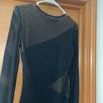 BCBGMAXAZRIA  "Tanya" women's  black mesh + beige fabric lined dress Photo 6