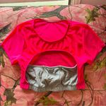 Nike frankie collective reworked vintage cut out hot pink mesh short sleeve crop top Photo 6