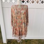 Reba Multicolor Fringe Crochet Layered Plus Size Poncho Photo 7