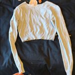 Brandy Melville  Light Blue V-Neck Crop Top Photo 5