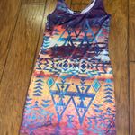 Wet Seal Purple and Orange Tribal Print Mini Dress woman’s medium Photo 4
