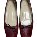 Coach Carrie Square Toe Burgundy Haircalf Ballet Flats Women's 8 Made in Italy Photo 0