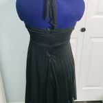 Love Tease Black Pleated Chiffon Halter Dress with Bow Size 7 Photo 6