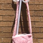 Pink and faux fur shoulder tote bag purse Photo 0