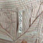 Lulu B 100%Linen White and Pink striped straight leg pants. Photo 1