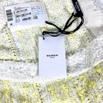 Balmain Yellow and White Tweed Cardigan 42 FR 10 US DF1KL106KG71 Photo 4
