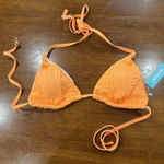 Aqua Eve Bright Orange Triangle Bikini Top‎ Size S New With Tags Photo 0