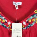 Self Esteem Red Embroidered Tank Top NWT Size Medium Photo 10