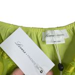 Lovers + Friends NWT‎  Citron Green Regina Polka Dot Romper Satin Off Shoulder Sm Photo 4