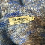 Heritage Made in Ireland Blue Knit Kid Mohair Wool Blend Sweater Size Medium Photo 7