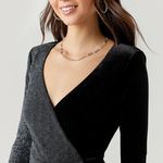 Francesca's NWT  Collections Elegant Black romper Dress size Small Photo 4