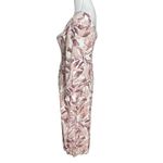House of Harlow Palm Leaf Midi Dress Women’s Size Medium Linen Vacation Pink Photo 5