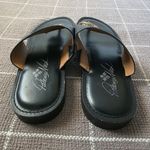 Patricia Nash  Leather Thong Flat Sandals Signature Compass Photo 5