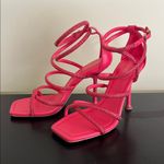 Michael Kors Imani Embellished Sandal in a fuchsia or bright pink color Photo 6
