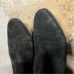 Massimo Dutti  Black Suede Almond Toe Riding Boots Size 37 GUC Photo 2