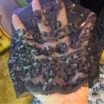 NWT Beauty Amina Sheer Mesh Sequin Duster Cardigan Black Size undefined Photo 5