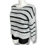 Relativity Womens Chunky Knit Sweater Pullover Crop Top Black White Stripes XL Photo 4