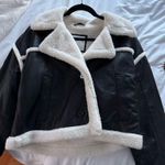 Hollister Fuzzy leather jacket  Photo 0