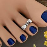 Sterling Silver Bow Toe Ring Midi Ring Silver Photo 1