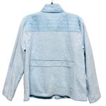 Talbots  Womens Jacket XL Blue High Neck Zips Pockets Fleece Cotton Blend Photo 2