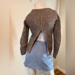 Massimo Dutti  ITALIAN YARN MADE IN TURKEY SWEATER TAN CREAM METALLIC SMALL Photo 1