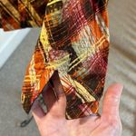 Reversible Autumn Fall Foliage Colors Button Front Quilted Jacket Size XL Brown Photo 7