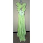Mac Duggal  NWT Ruffle Tiered Cut-Out Chiffon Gown in Mint Size 6 Photo 3