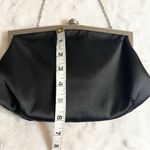 Kate Landry  Black Satin Rosette Evening Bag Clutch with Chain Strap & Rhinestone Photo 9