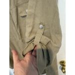 Ellen Tracy Company  3/4 Sleeve‎ Zip V-Neck 100% Linen Shirt Women's Size XL Photo 3