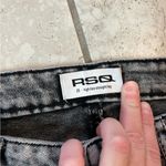 RSQ Distressed High Rise Straight Leg Black Denim Jeans SIZE 25 Photo 4